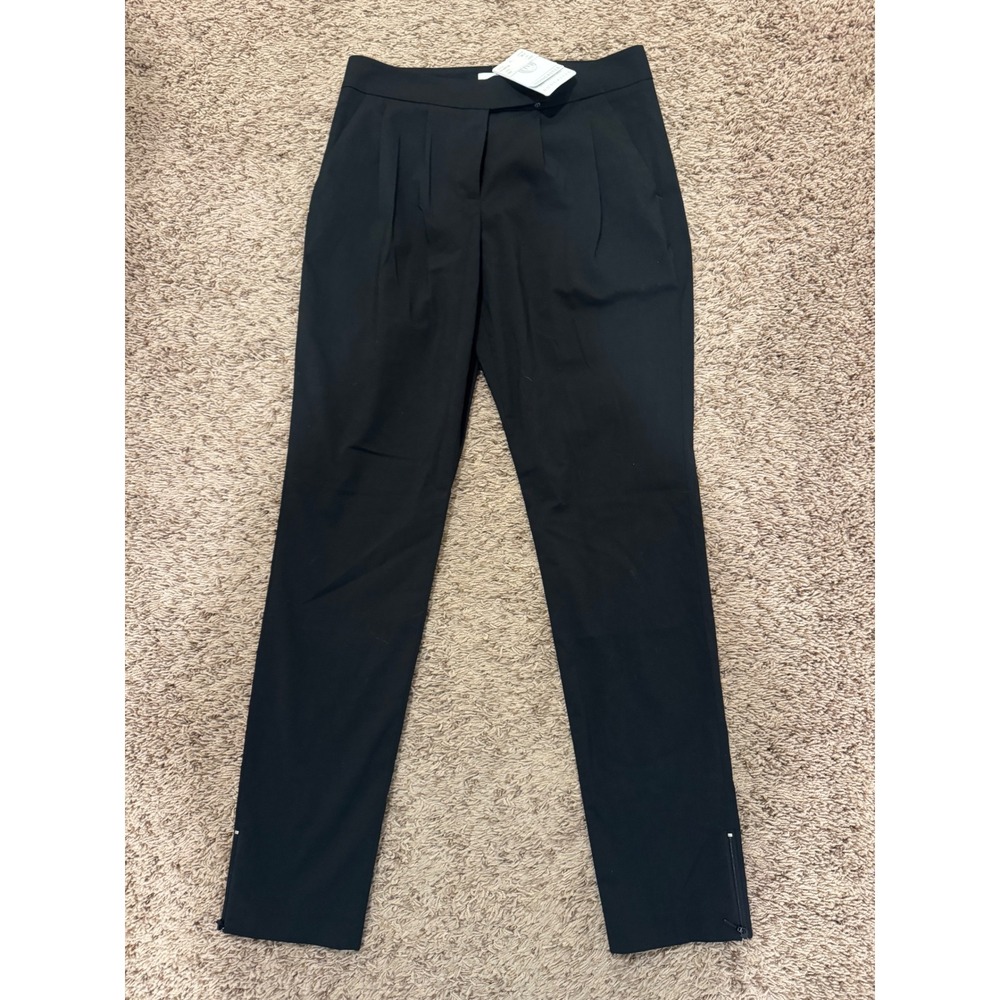 Doncaster‎ Black Slim Ankle Pants w/ Zip Hem | Size 4 | NWT Tailored Dress Pants